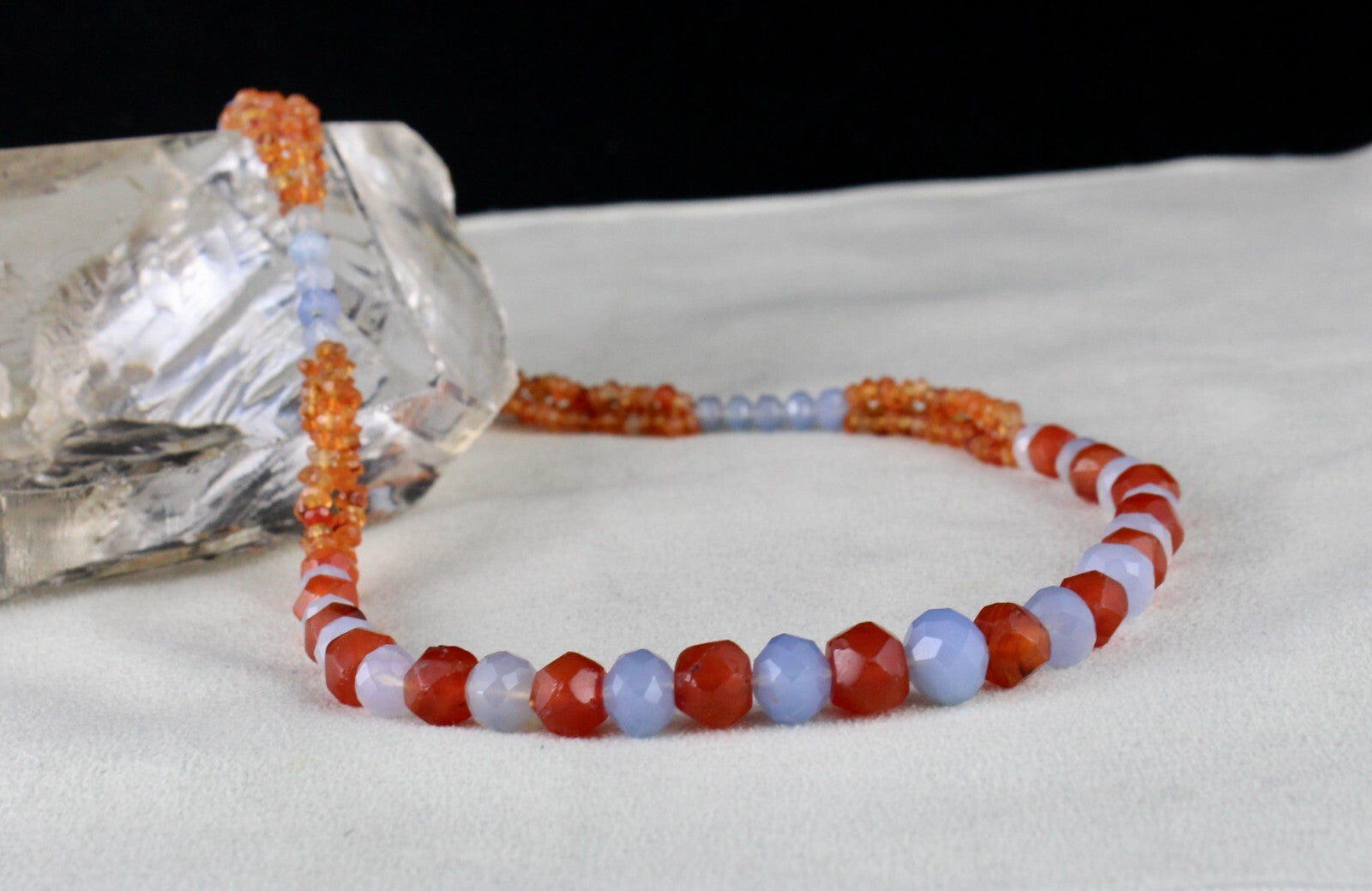 Natural Multi Carnelian Chalcedony 153 Ct Beads Gemstone Designer Necklace
