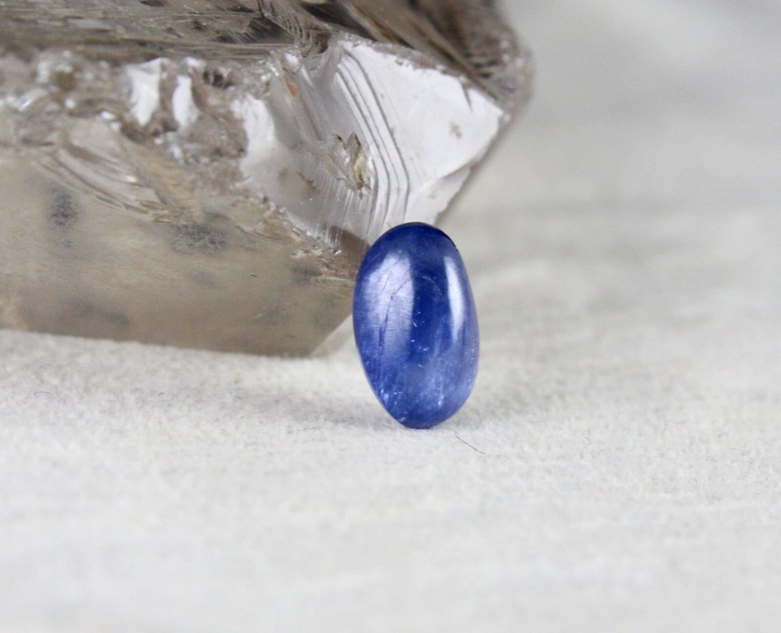 Certified 5.72ct Natural Blue Sapphire Oval Cabochon Gemstone Ring Pendant