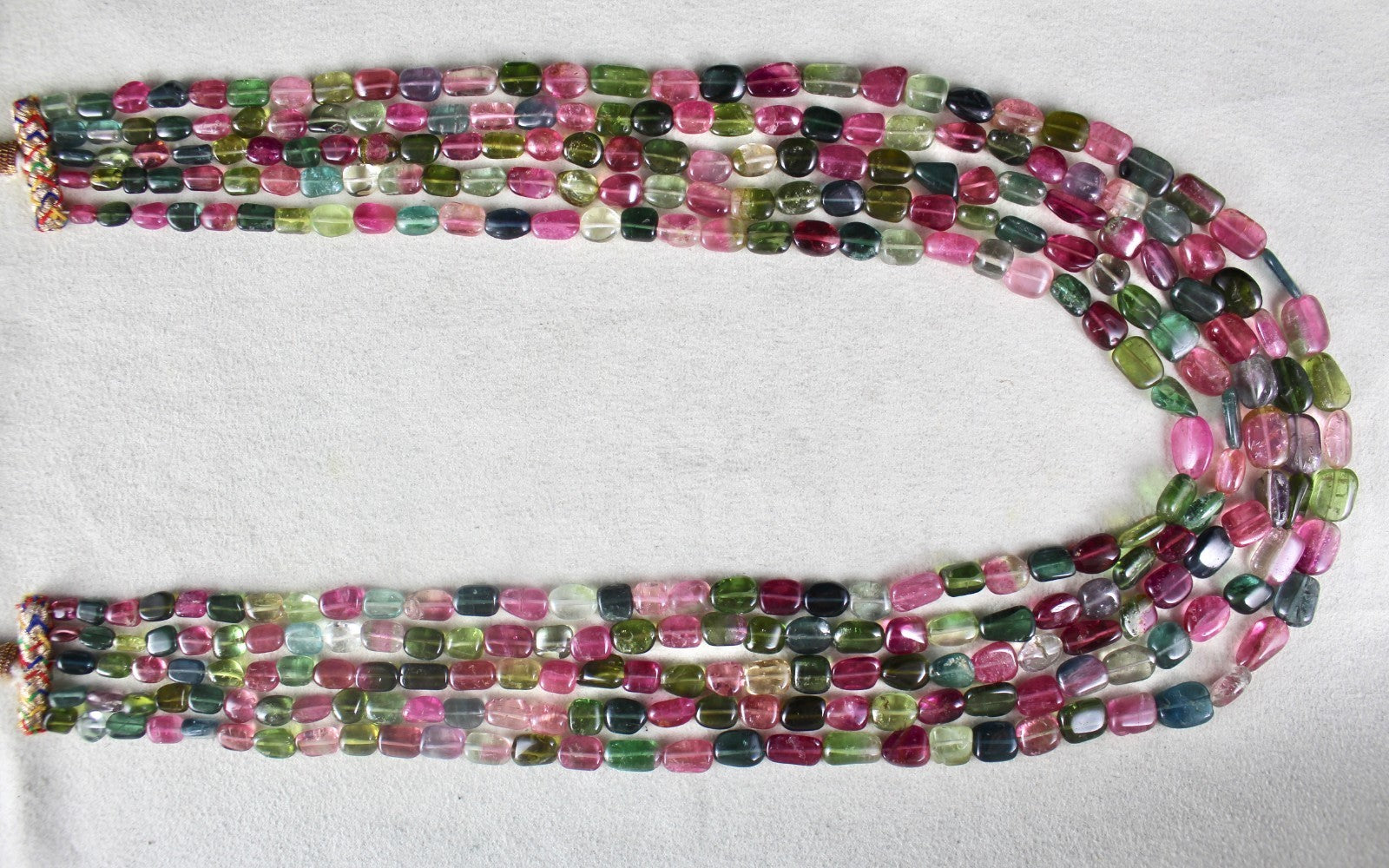 Certified Natural Multi Tourmaline Beads Necklace 5 L 667 Ct Gemstone For Women