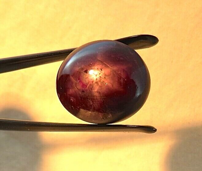 NATURAL 6 LINE STAR RUBY OVAL CABOCHON 43.87 CARATS GEMSTONE FOR RING PENDANT