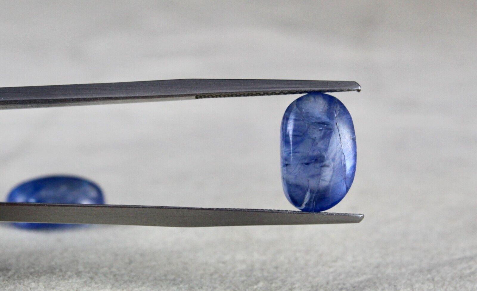 NATURAL BURMESE BLUE SAPPHIRE 15.54 CT LONG OVAL CABOCHON GEMSTONE PAIR EARRING