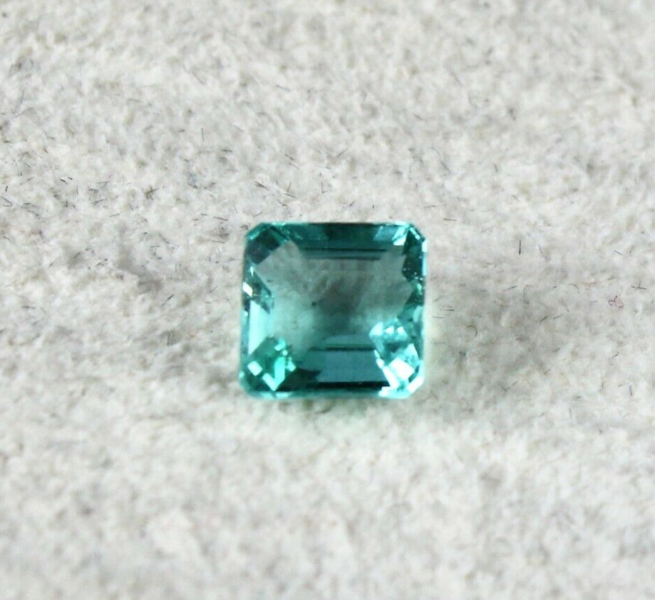 Natural Emerald 5x5 Mm 0.84 Ct Square Loose Gemstone Ring Pendant Design