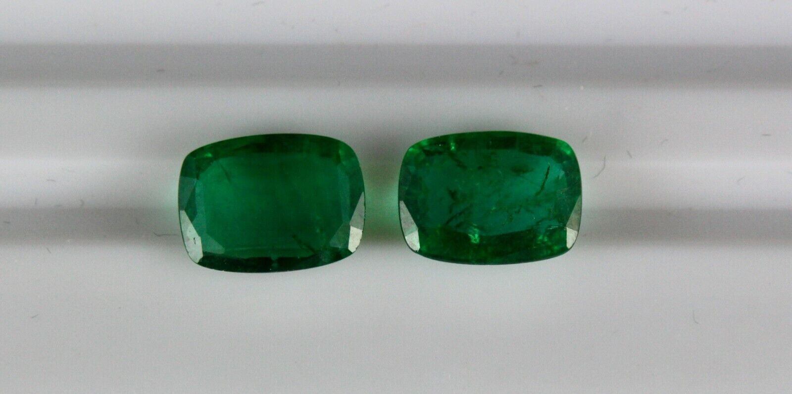 GTL CERTIFIED NATURAL ZAMBIAN EMERALD CUSHION CUT PAIR EARRING 5.12 CTS GEMSTONE