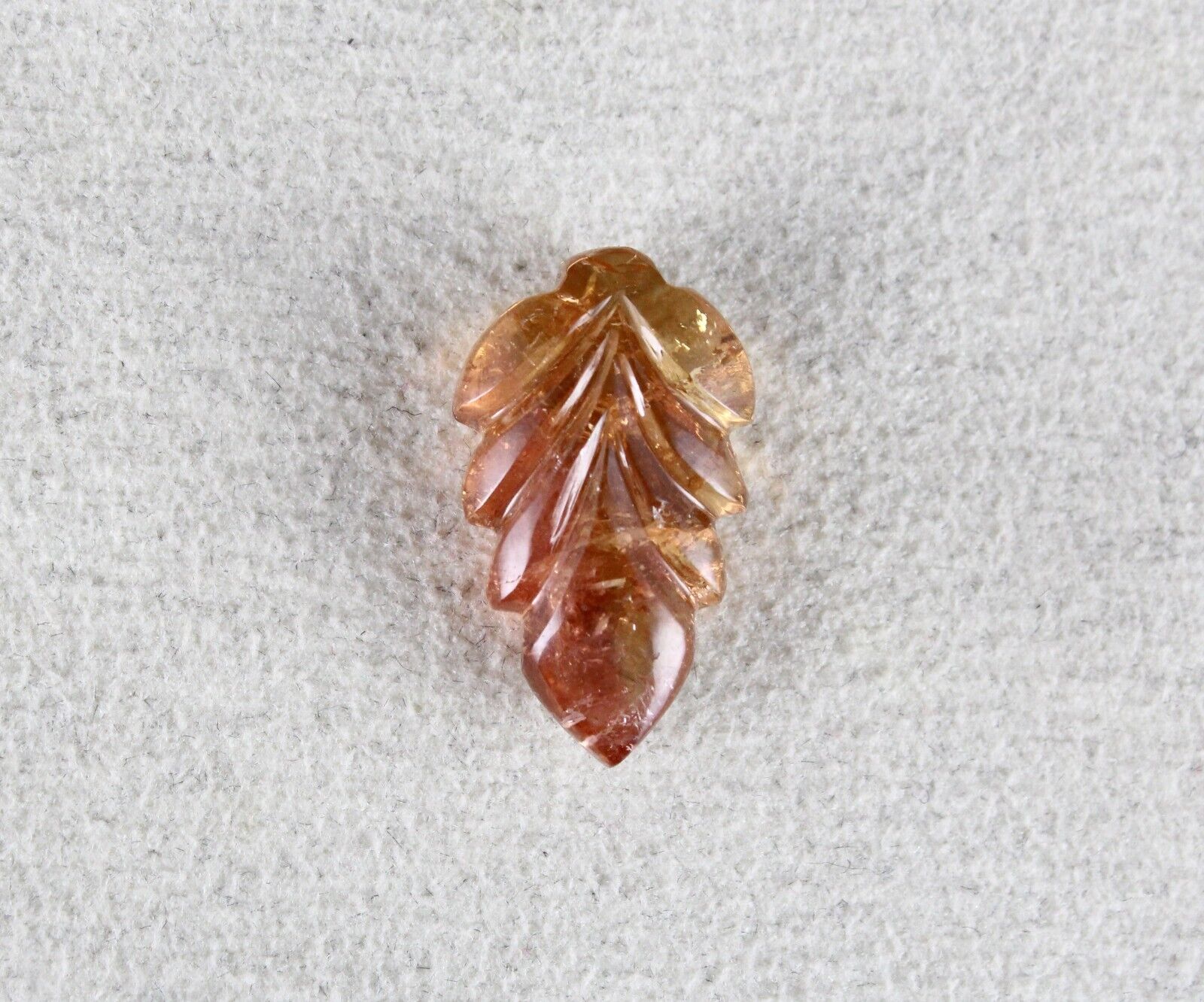 NATURAL TOURMALINE CARVED LEAF 9.77 CARATS GEMSTONE FOR DESIGNING PENDANT RING