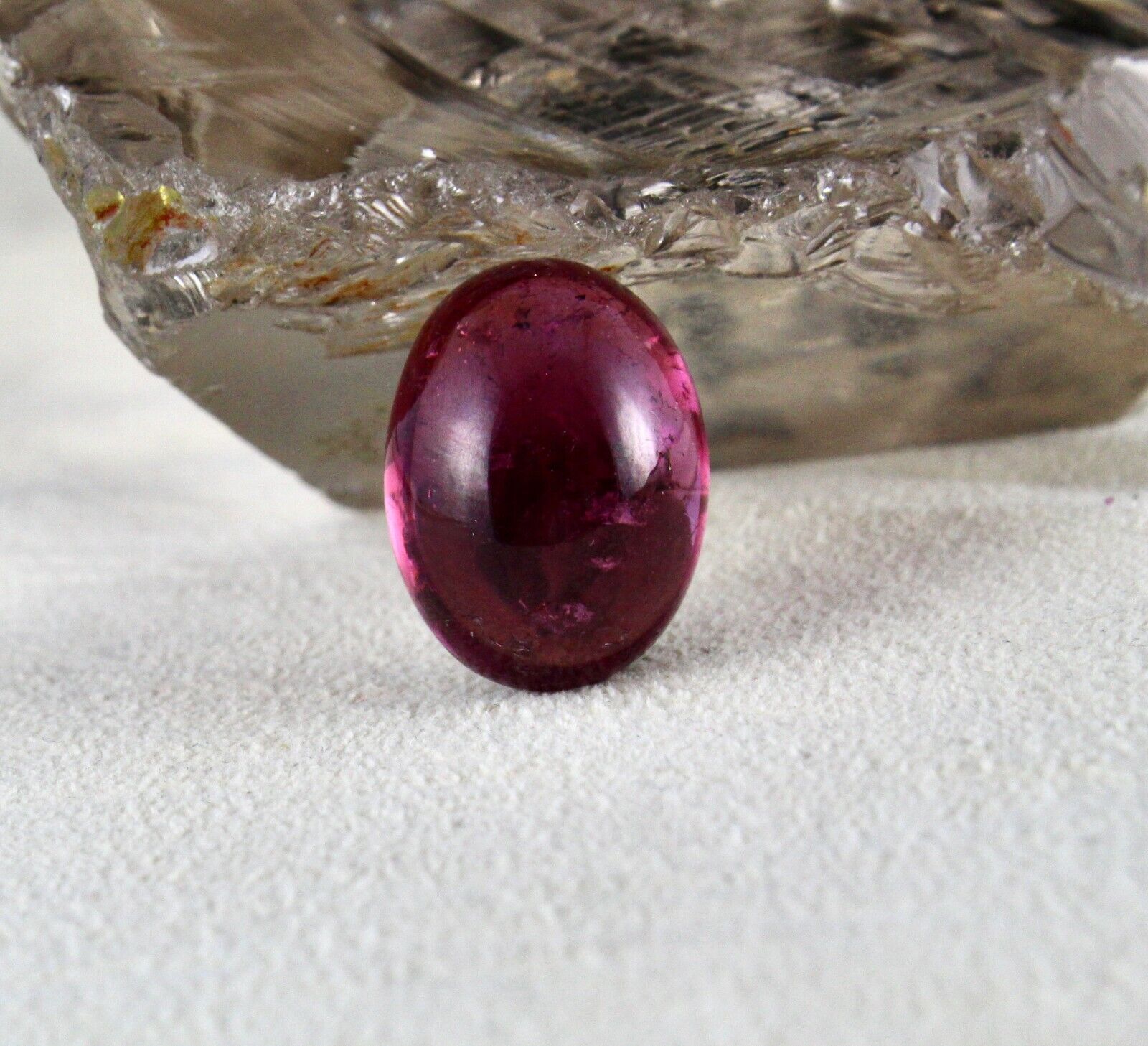 Natural Pink Tourmaline Oval Cabochon Rubellite 24.81 Cts Gemstone Ring Pendant