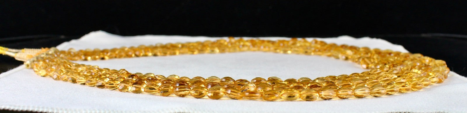Certified Natural Yellow Citrine 752 Ct Faceted Coin Beads Necklace Women