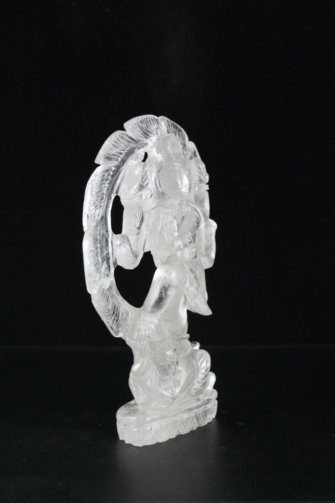 SPIRITUAL NATURAL ROCK CRYSTAL QUARTZ LORD SHIVA NATRAJ 2670 CTS GEMSTONE STATUE