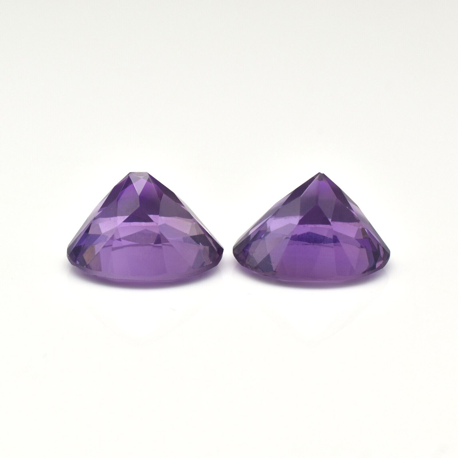 Natural Amethyst Oval Cut Gemstone Pair 20x15 mm 36.55 Ct Designing Earring