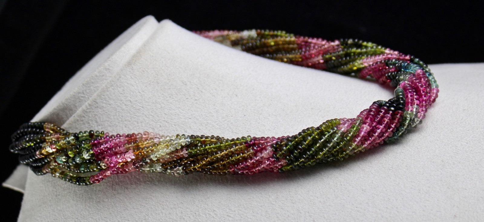 Certified Natural Tourmaline Necklace Multi Color Faceted 722 Ct Sterling Silver