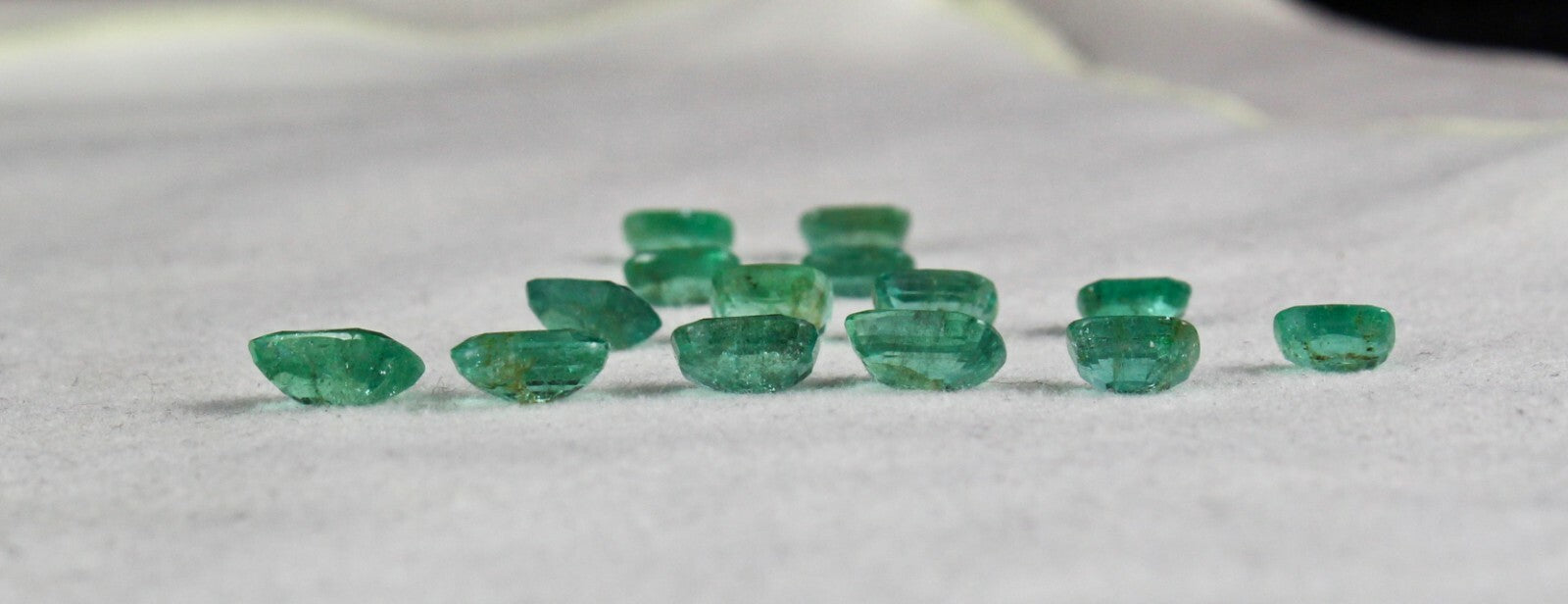 Certified Natural Emerald Cushion Cut 14 Pc 13.13 Ct Loose Gem Design Set