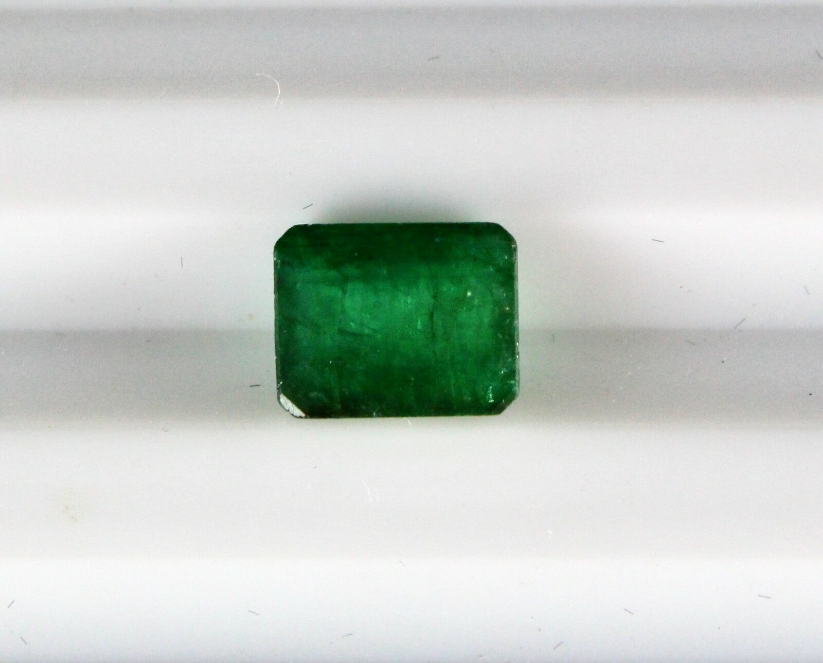 Natural Old Zambian Emerald Cut Octagon 2.54ct Gemstone Ring Pendant Silver