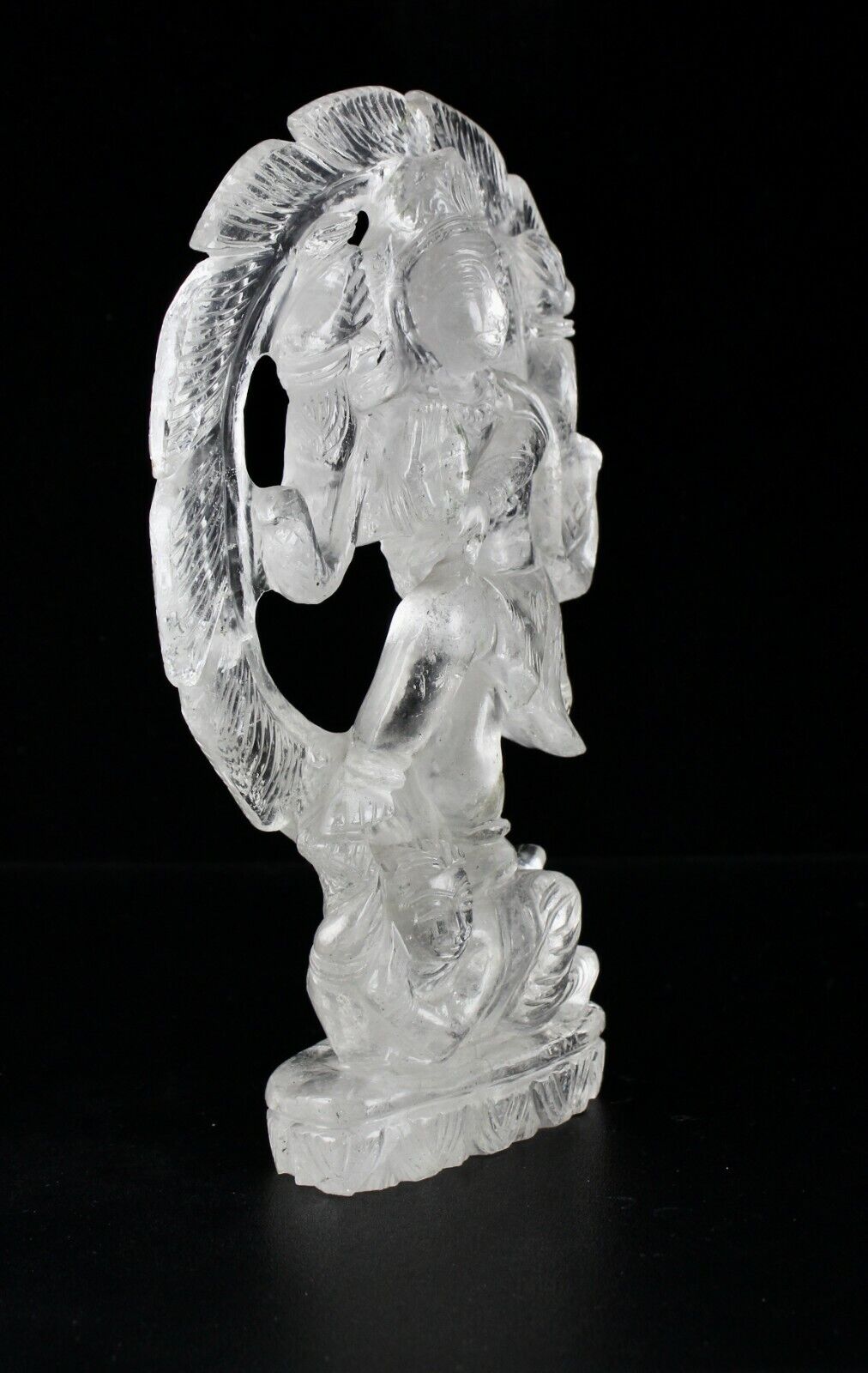 SPIRITUAL NATURAL ROCK CRYSTAL QUARTZ LORD SHIVA NATRAJ 2670 CTS GEMSTONE STATUE