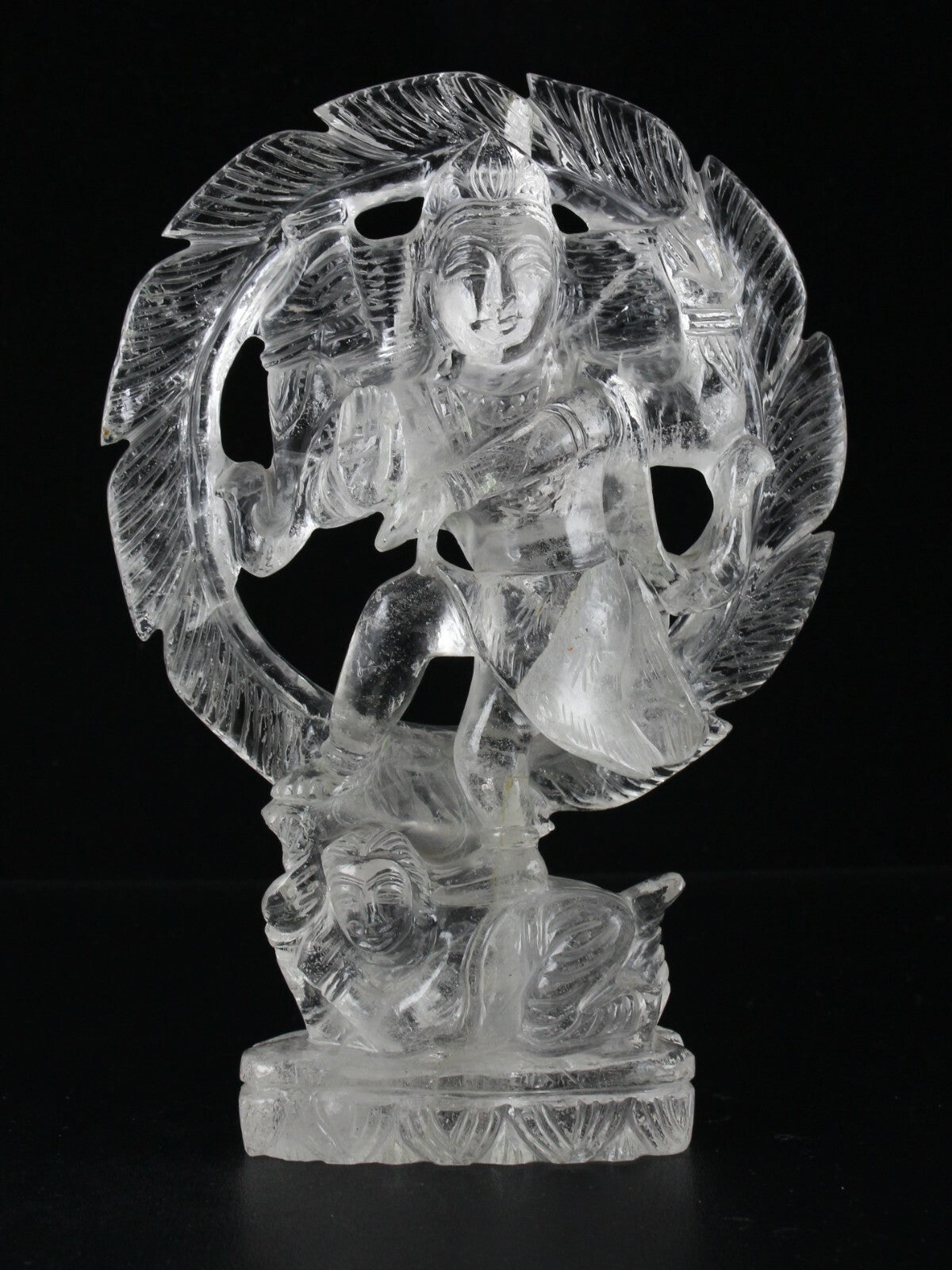Certified Natural Rock Crystal Quartz 2670 Ct Lord Shiva Natraj Gemstone Statue