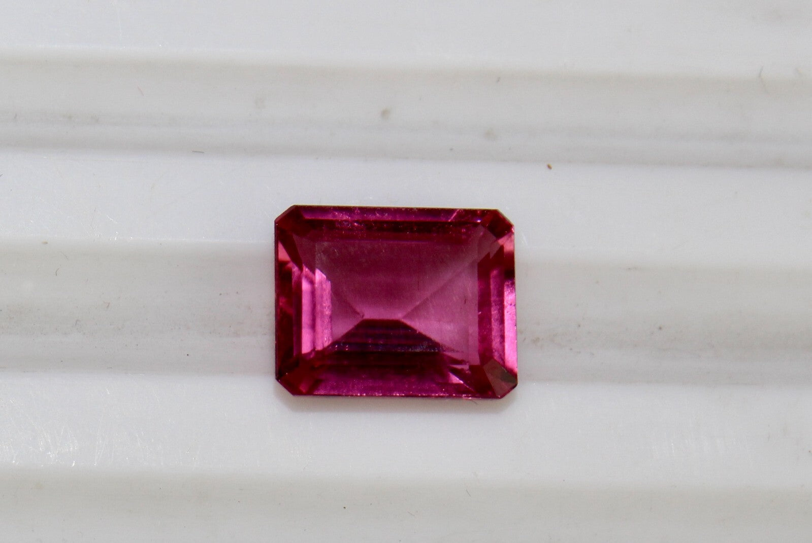 Certified Natural Rubellite Pink Tourmaline 5.6 Ct Octagon Ring Pendant