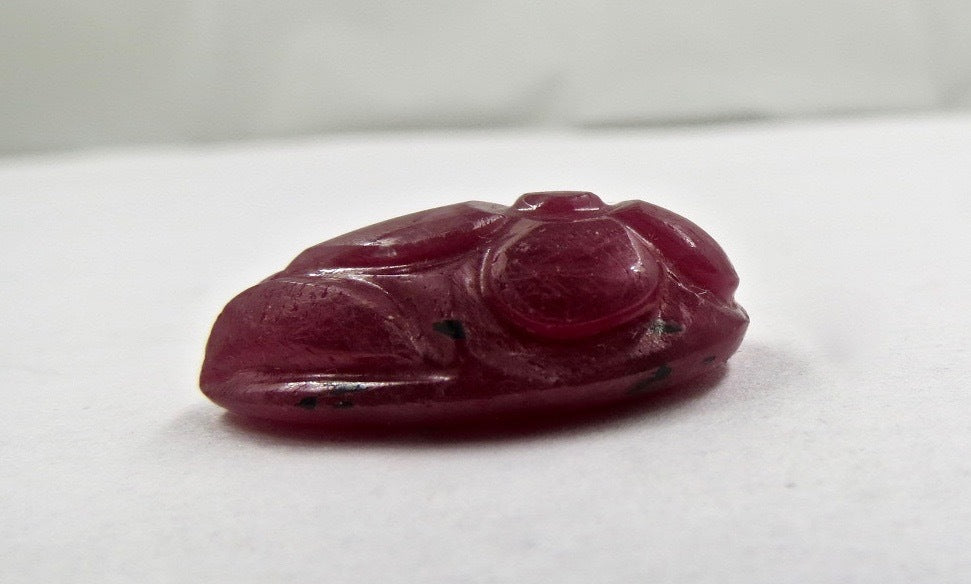 Natural Ruby 25.51 Ct Carved Pear Gemstone 23mm For Pendant & Ring