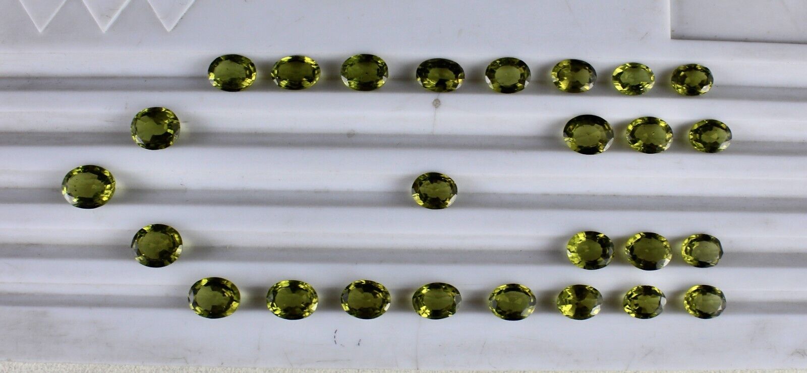 Natural Peridot Oval Cut 11x9mm 26 Pc 60.86 Ct Green Gemstone Ring Earring Set