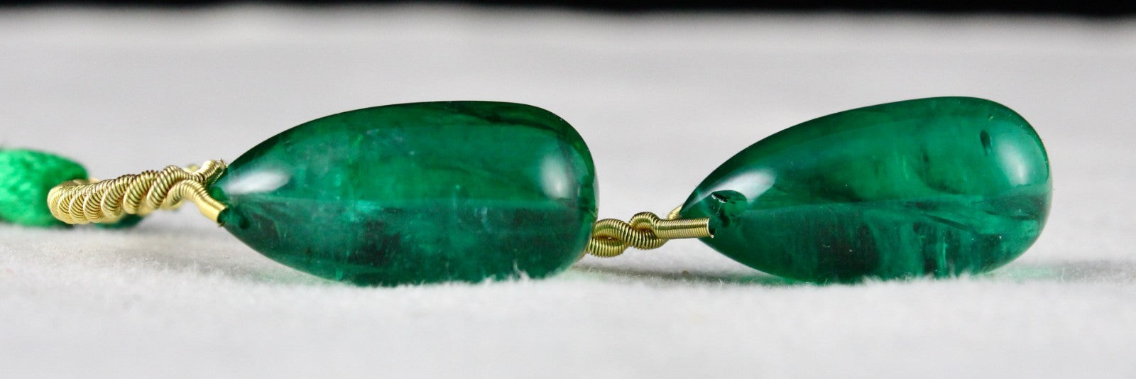 Certified Natural Emerald Tear Drop 35.54 Ct Loose Gemstone Pair Design Earrings