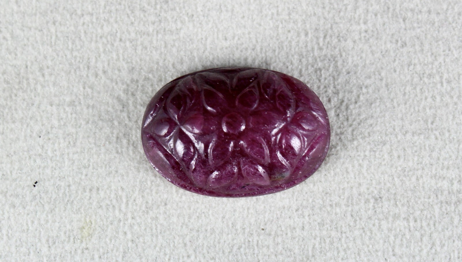 Certified Natural Ruby 45.57ct Carved Oval 26mm Loose Gemstone Pendant Ring