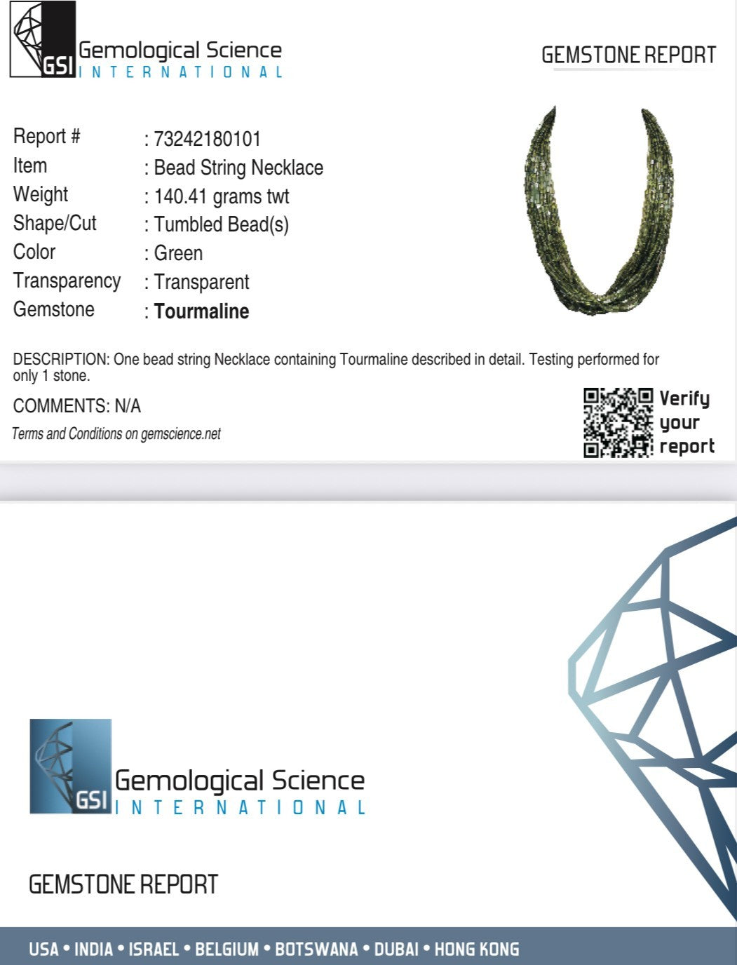 Certified Natural Green Chrome Tourmaline 700 Ct Beads Sterling Silver Necklace