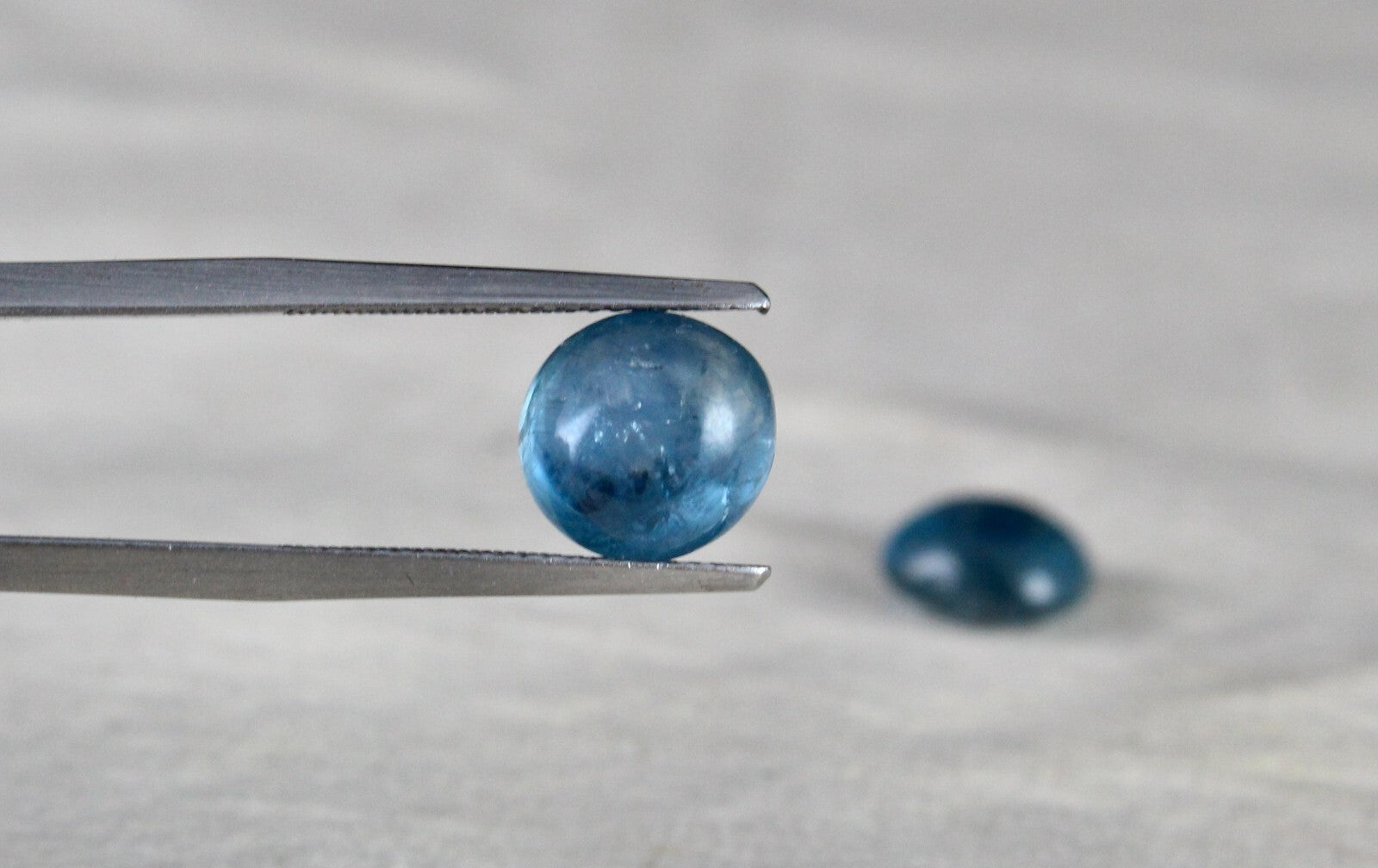 Certified Natural Burmese Blue Sapphire 10.78 Ct Round Cabochon Gemstone Pair