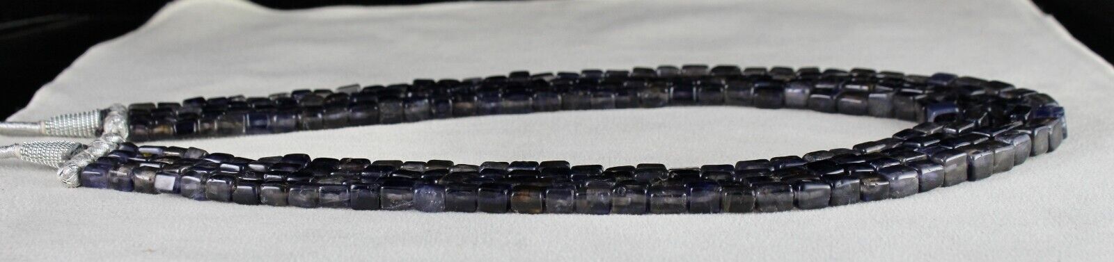 Blue Natural Iolite Square Beads 4 L 664 Ct Antique Gemstone Fashion Necklace