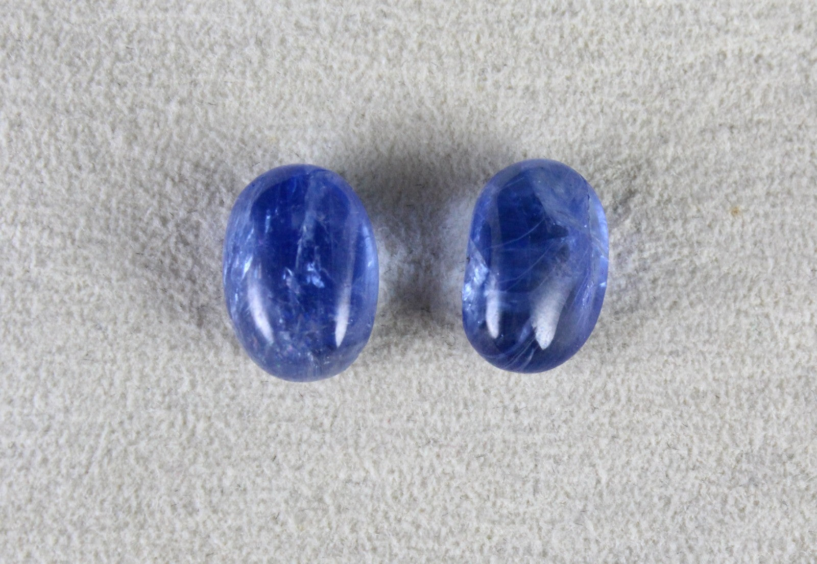 Certified Natural Burmese Blue Sapphire 15.54ct Oval Cabochon Gemstone Pair