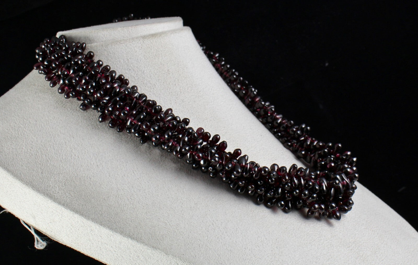 Natural Red Garnet Tear Drop Beads Necklace 5 L 1556 Ct Fashion Gemstone