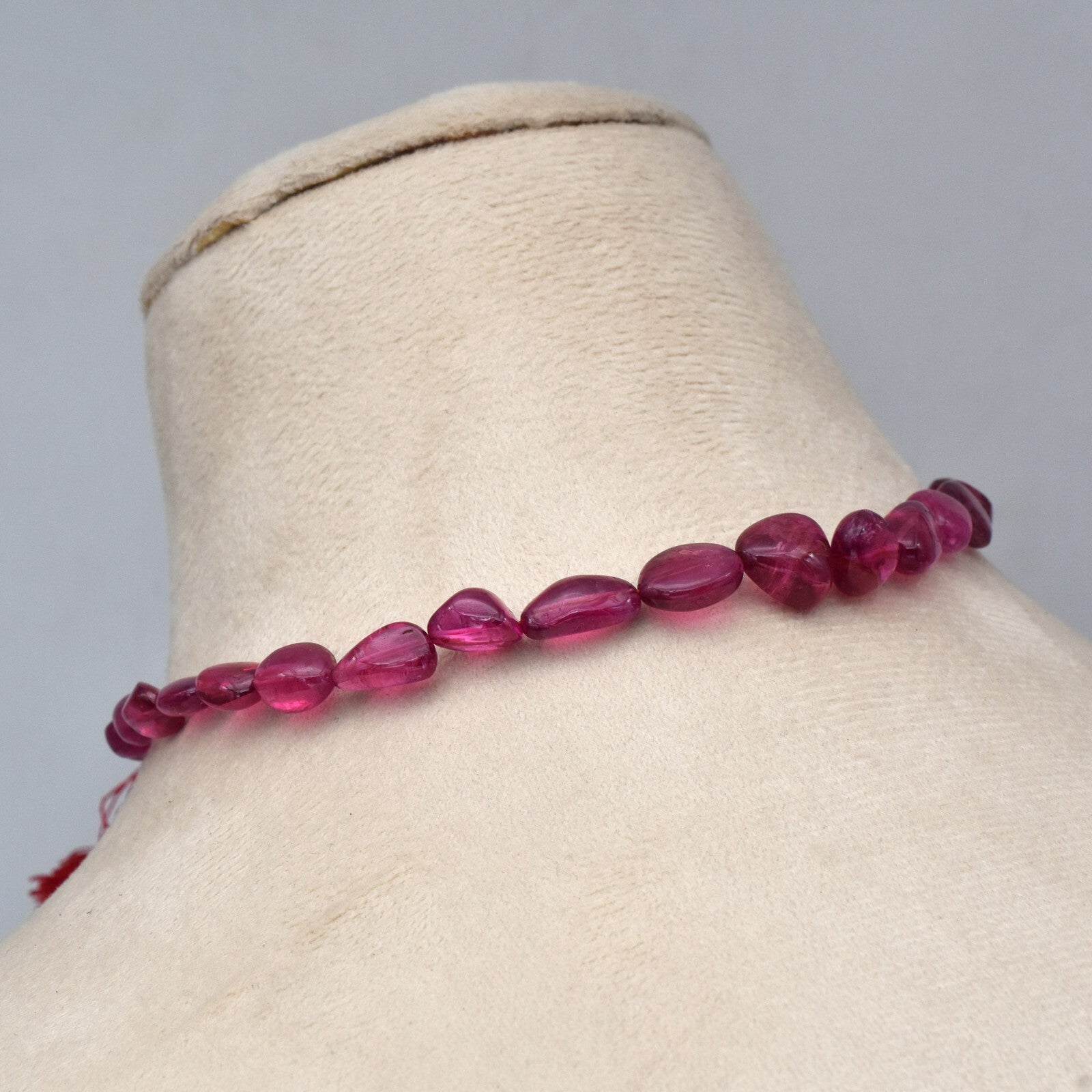 Certified Pink Tourmaline Rubellite 101 Ct Loose Drilled Beads 34 Pc Gemstone