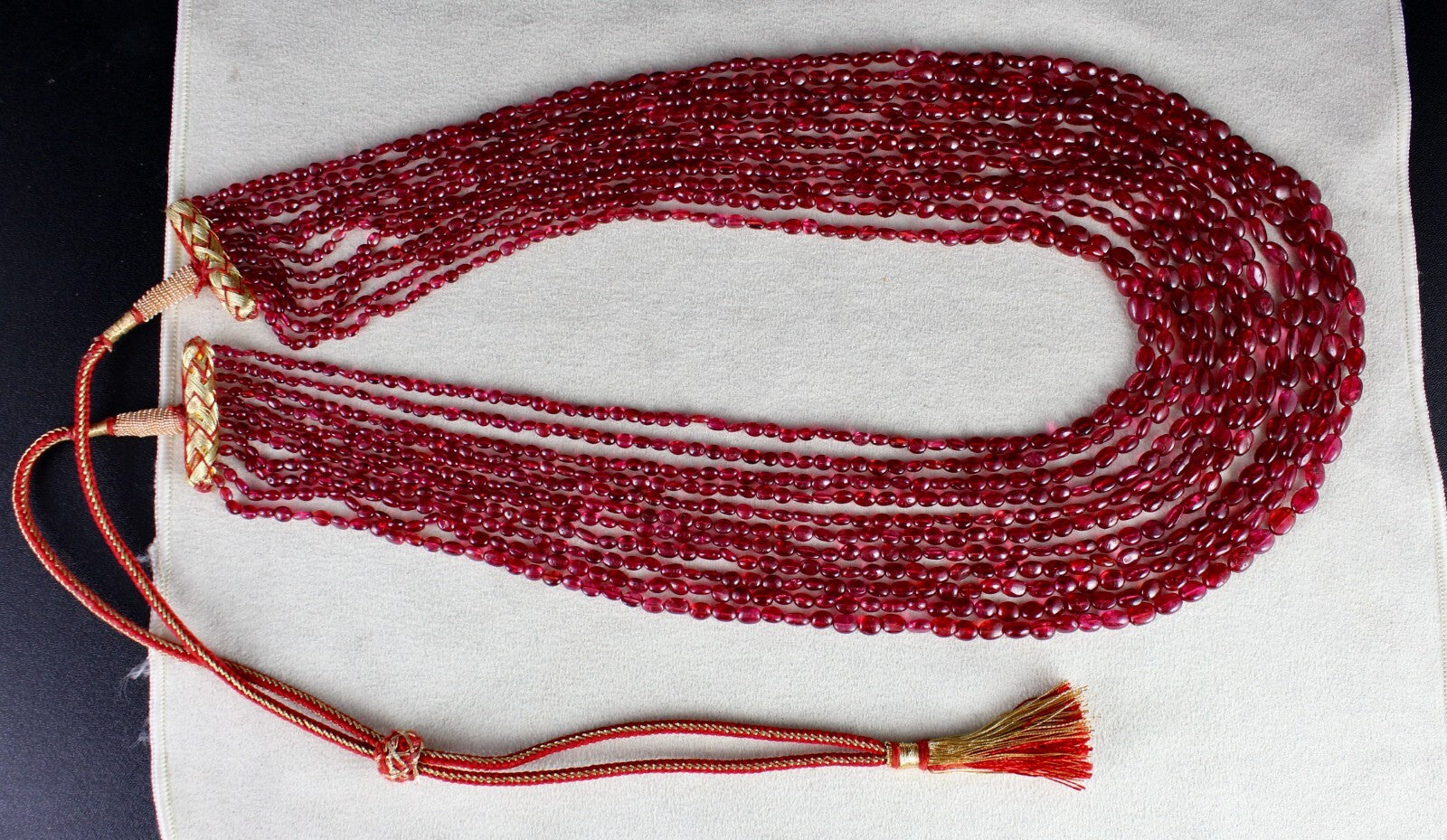 Certified Natural Red Spinel 11 L 619 Ct Necklace, Important Gemstone Beads