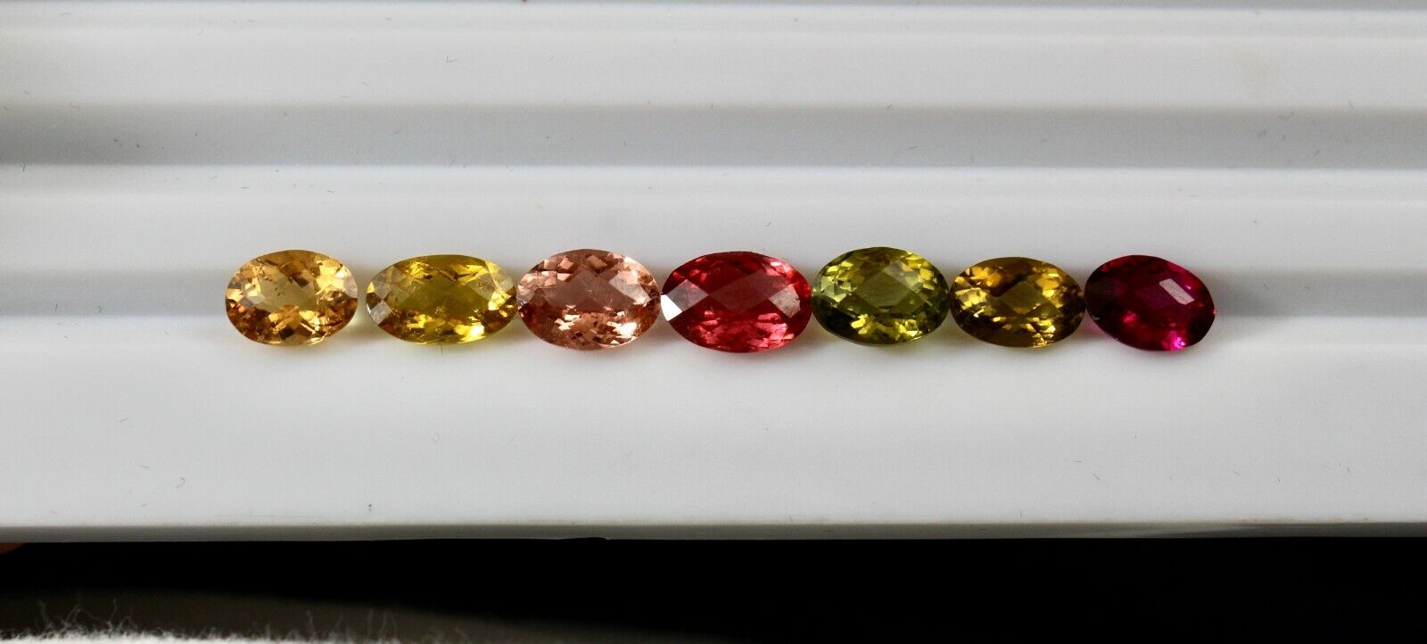 NATURAL MULTI TOURMALINE OVAL CUT 7 PCS 11.24 CTS GEMSTONE SET BRACELET DESIGN