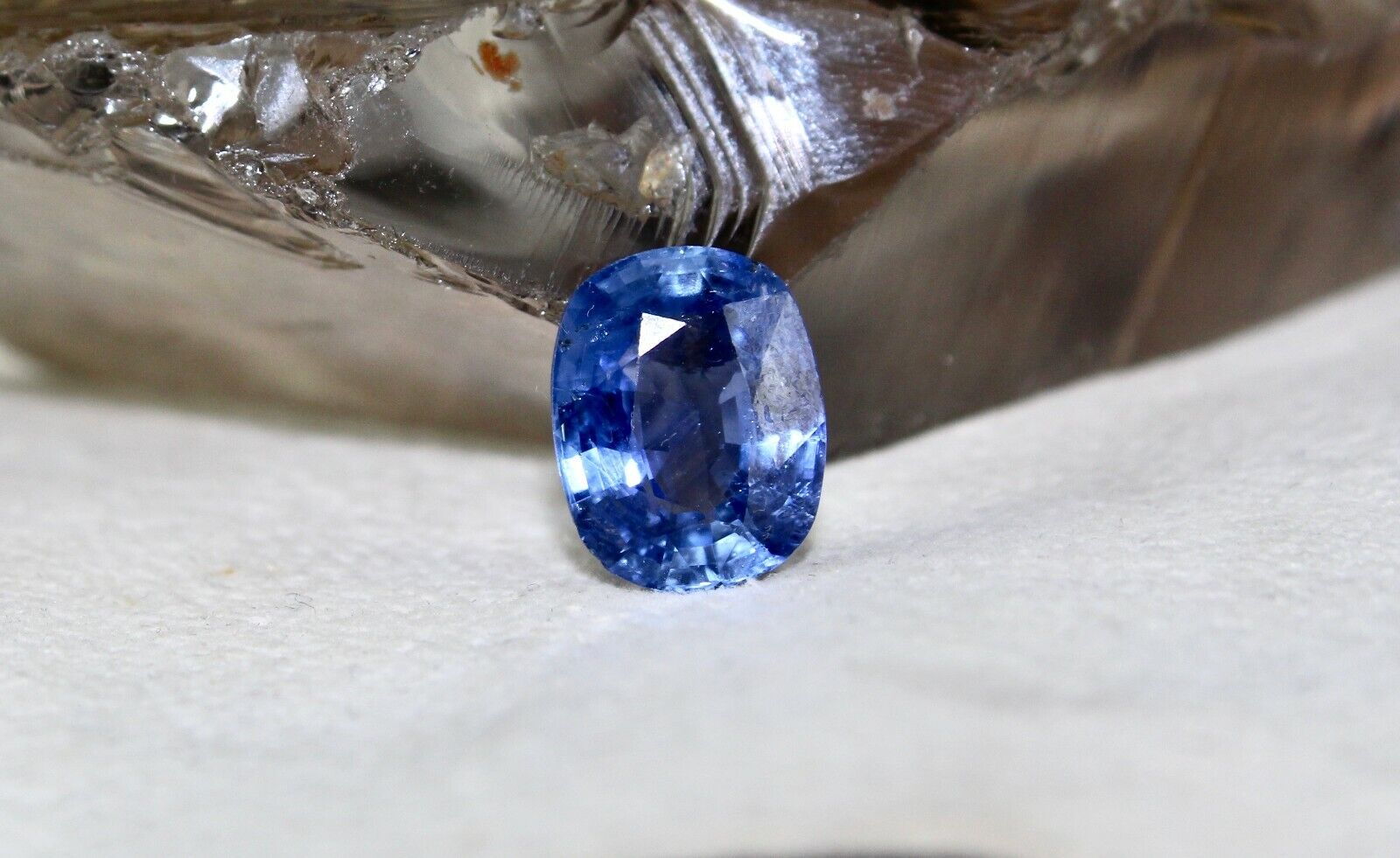 NATURAL UNHEAT BURMA BLUE SAPPHIRE CUSHION CUT 12X9 MM 5.84 CARATS GEMSTONE RING