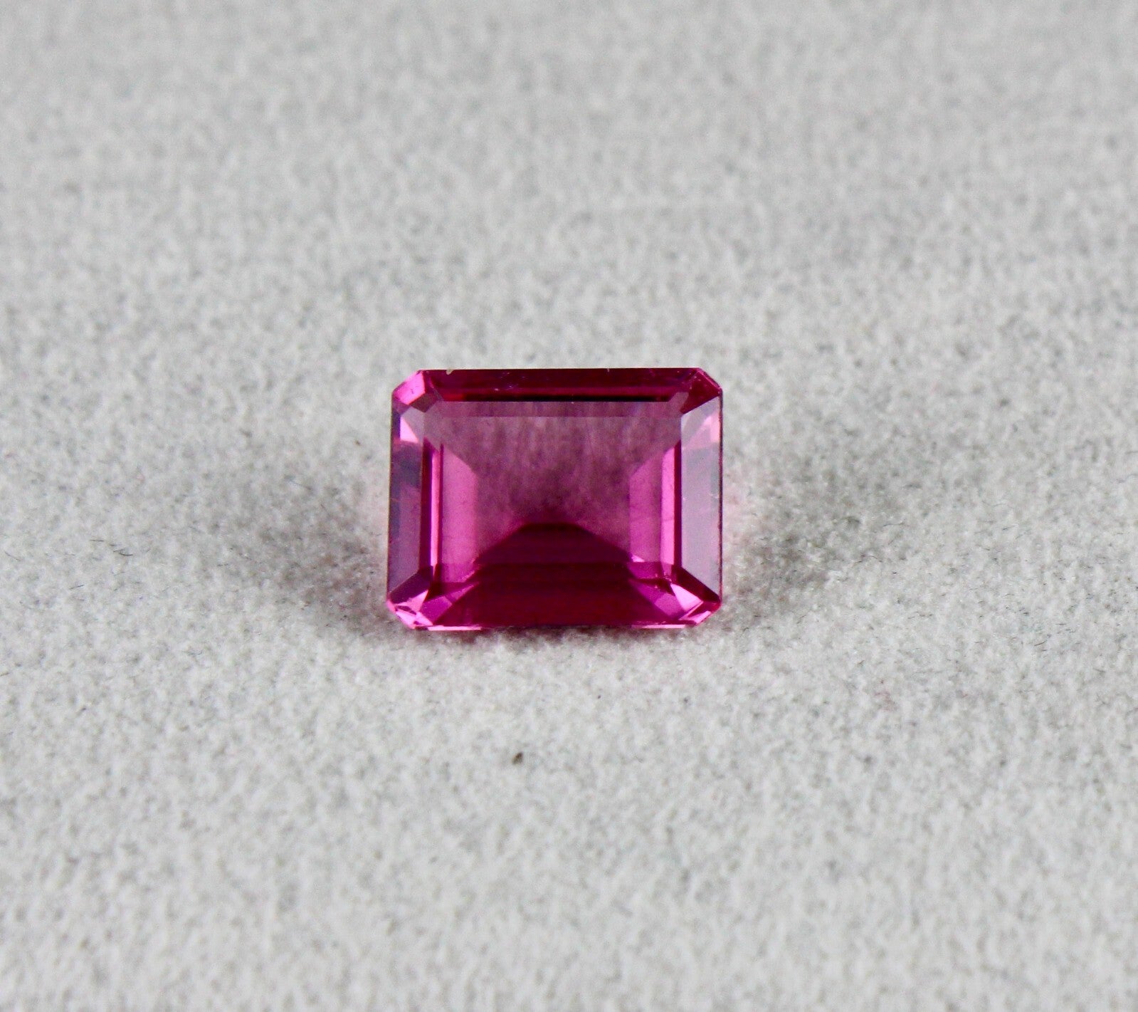 Certified Natural Rubellite Pink Tourmaline 5.6 Ct Octagon Ring Pendant