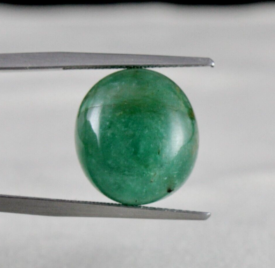 Antique Natural Emerald Oval Cabochon 16.56 Ct Loose Gemstone Ring Pendant