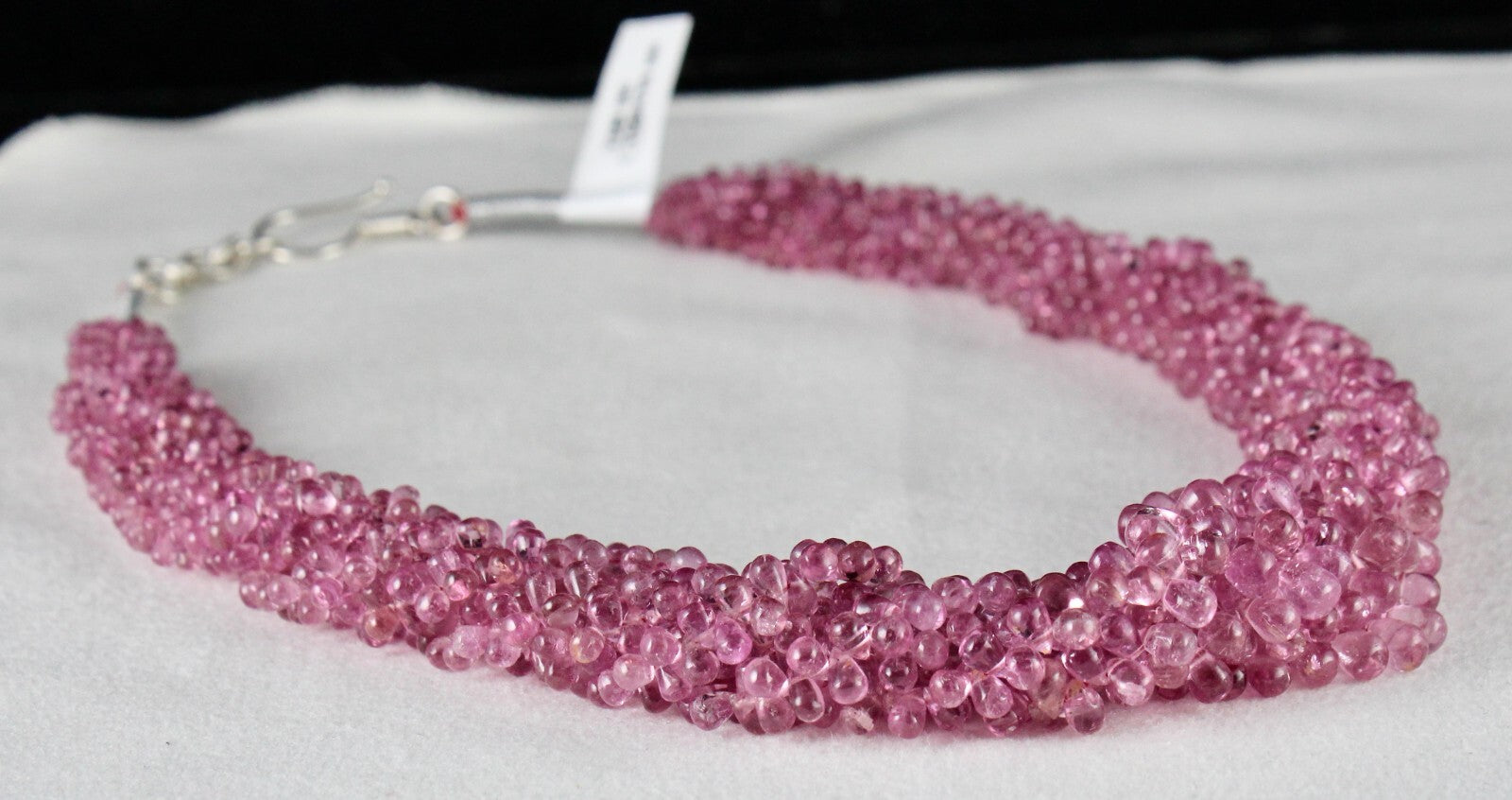 Certified Natural Tourmaline Rubellite Teardrop 431 Ct Gemstone Necklace