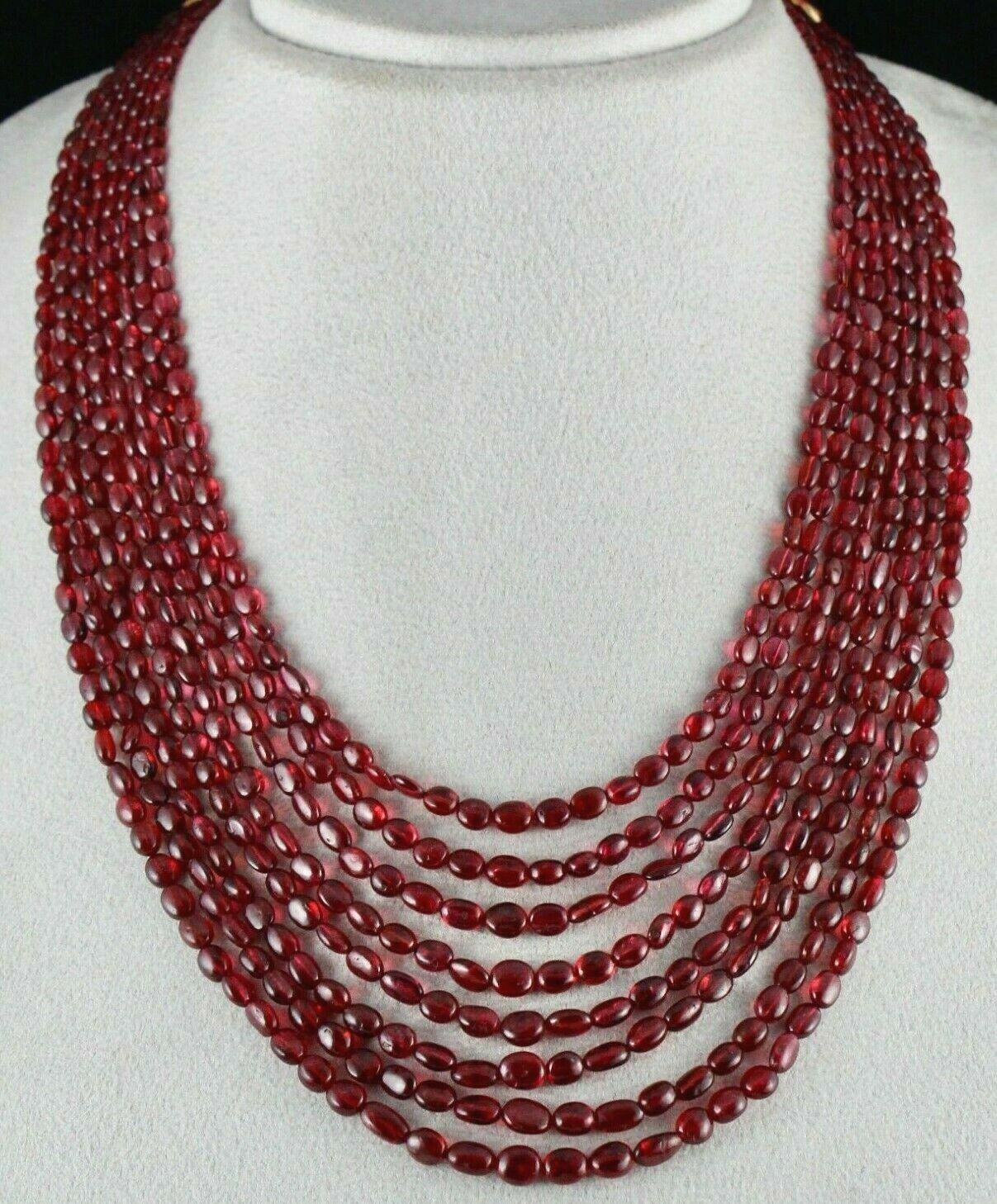 Natural Certified Red Spinel Beads Long 8 L 465 Ct Gemstone Important Necklace