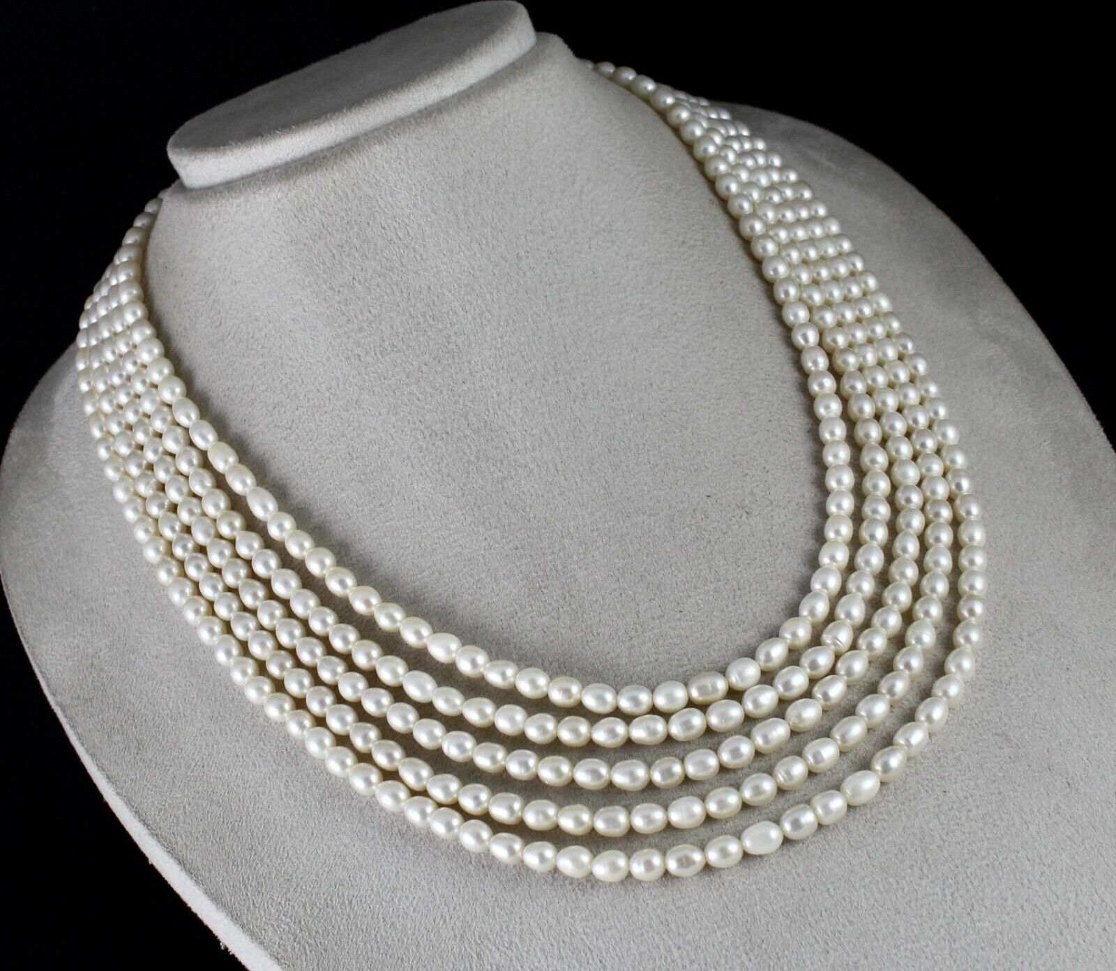 GENUINE FRESH WATER PEARL BEADS LONG 5 L 607 CARATS GEMSTONE FASHION NECKLACE