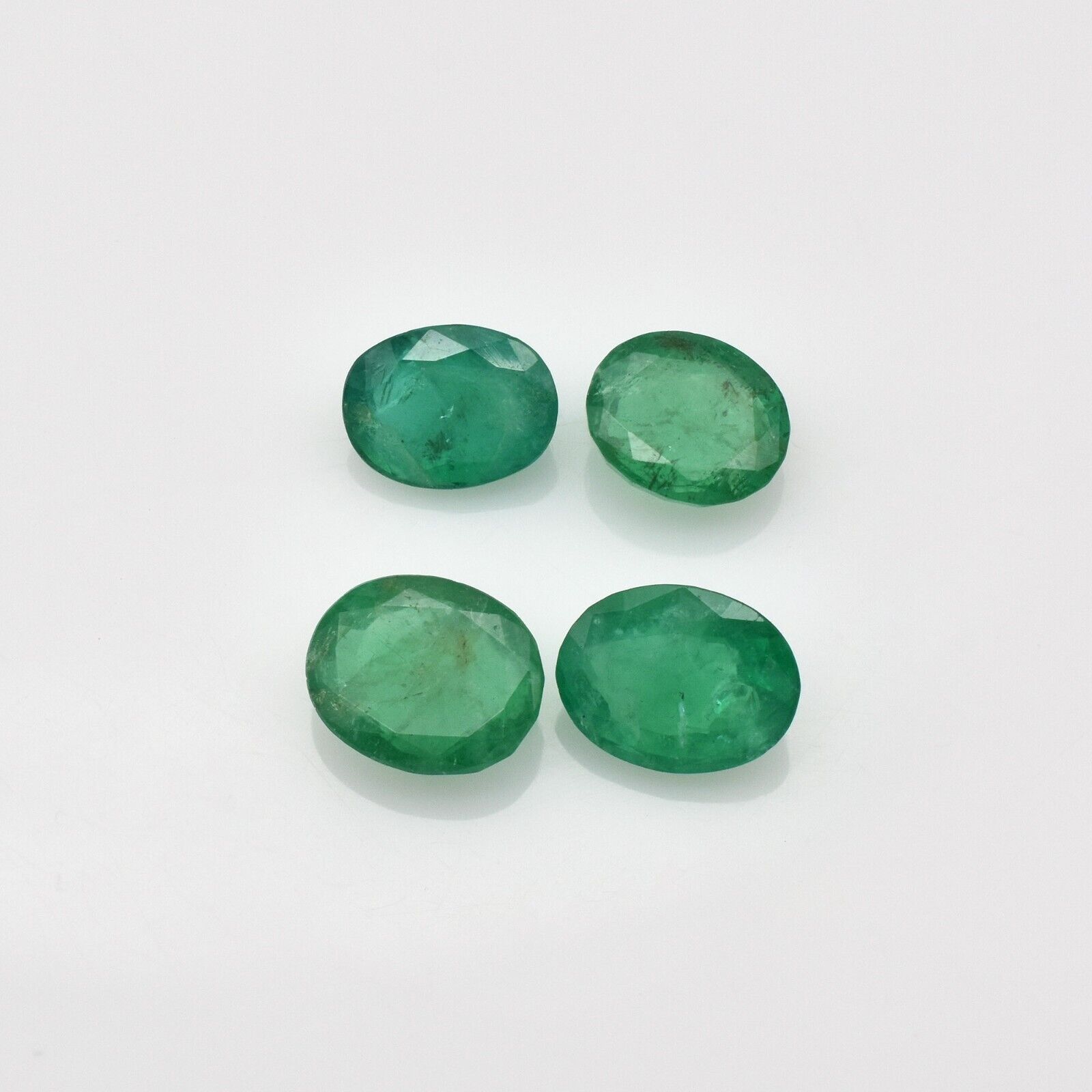 Genuine Emerald Natural Oval Cut 4 Pc 4.48 Ct Loose Gemstone Designing Earring