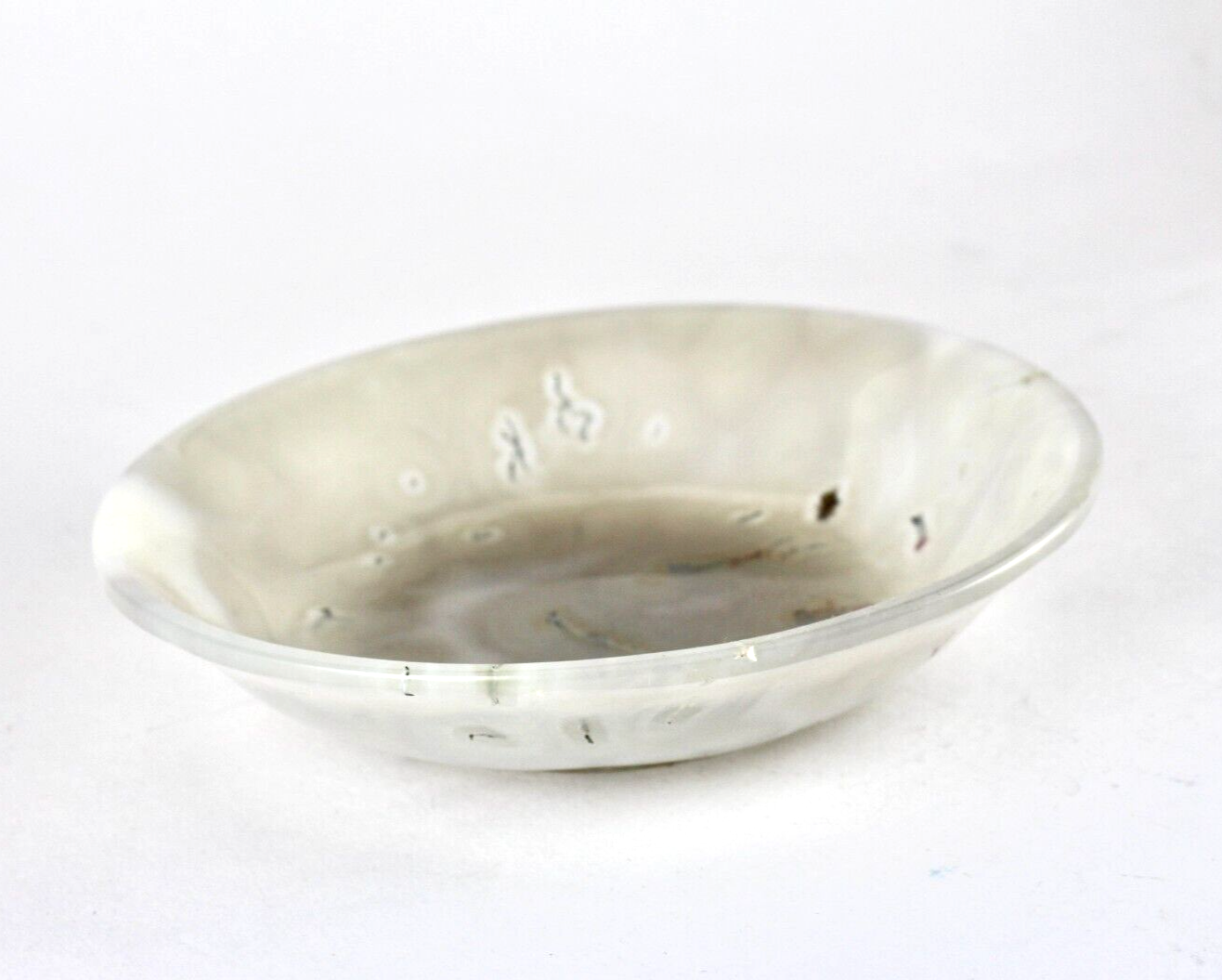 Certified Hand Crafted Natural Chalcedony 1100 Ct Carved Designer Bowl Decor