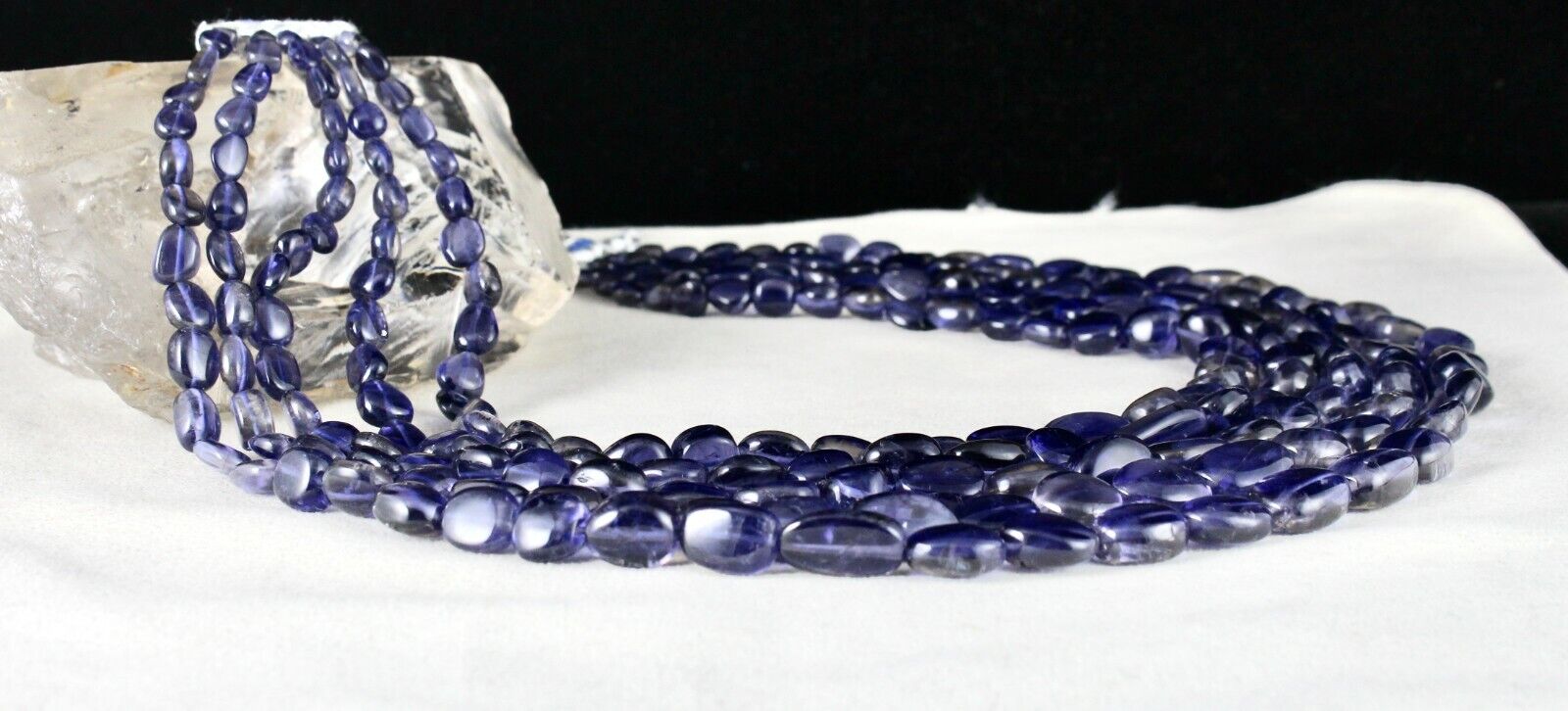 Natural Iolite Cabochon 5 L 846 Ct Finest Blue Gemstone Estate Party Necklace