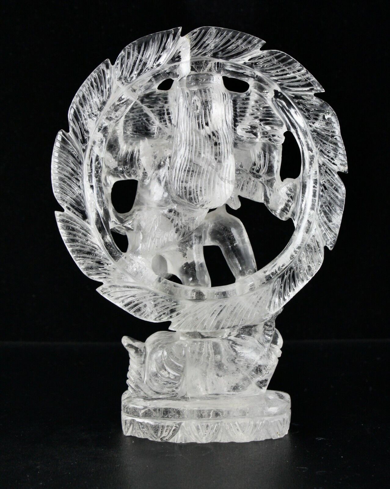 SPIRITUAL NATURAL ROCK CRYSTAL QUARTZ LORD SHIVA NATRAJ 2670 CTS GEMSTONE STATUE