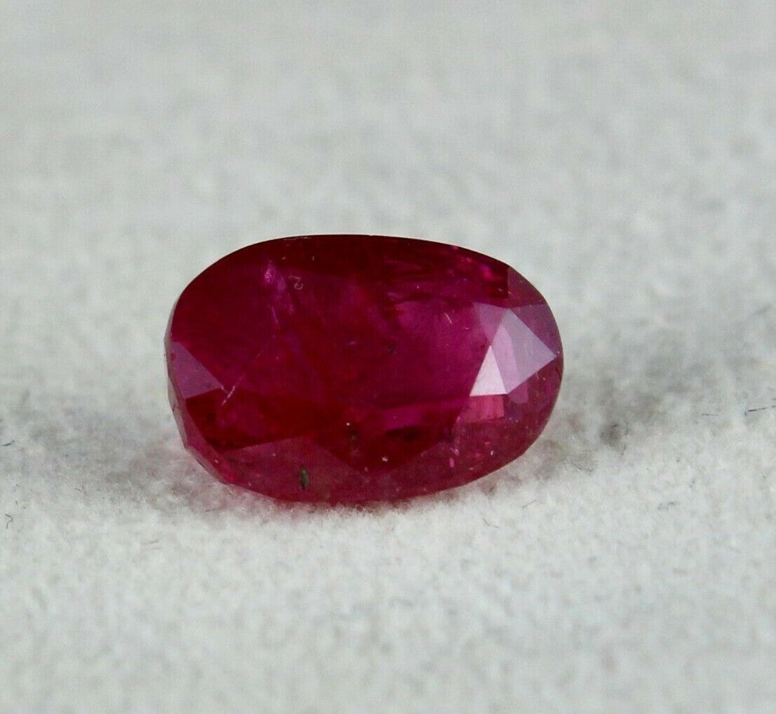 Certified Natural Ruby Burma 4.67 Ct Untreated Oval Ring Pendant Sterling Silver