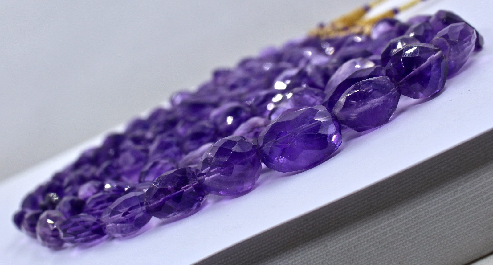 Natural Purple Amethyst 833 Ct Beads Nugget Real Gemstone Fashion Necklace