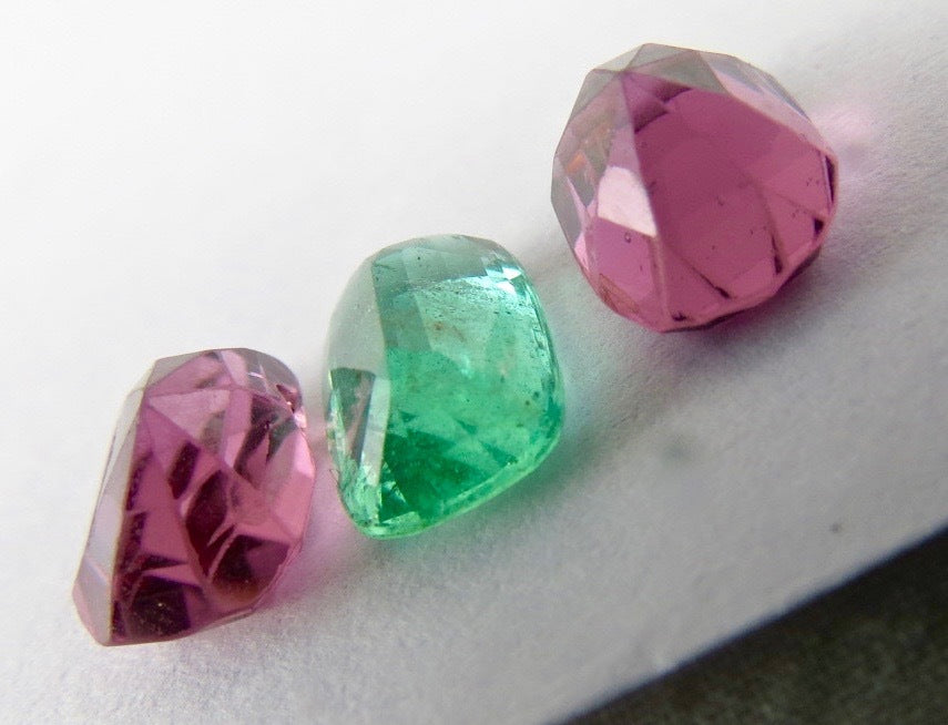 Certified Natural Red Spinel 3 Stone Emerald Cut 7.63ct Ring Sterling Silver