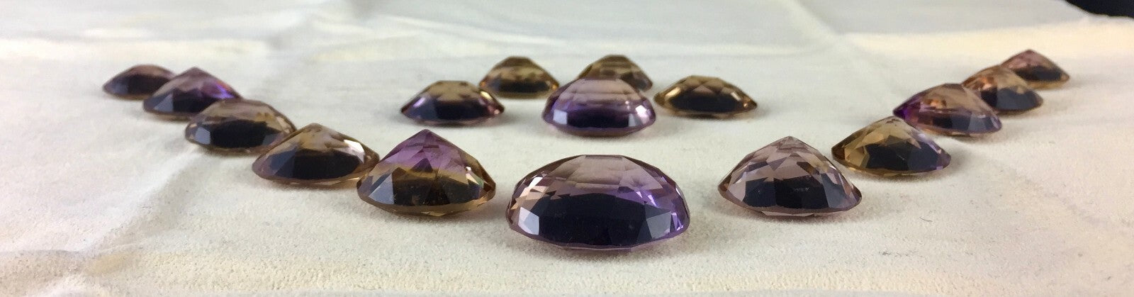 Certified Natural Ametrine Oval Cut Gemstone Set 16 Pcs 317 Ct Earrings Ring