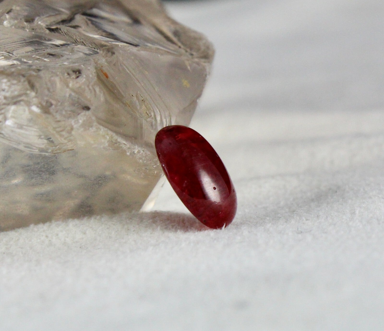 Certified Natural Red Spinel Cabochon 13x9mm Oval 4.88ct Gemstone Ring Pendant