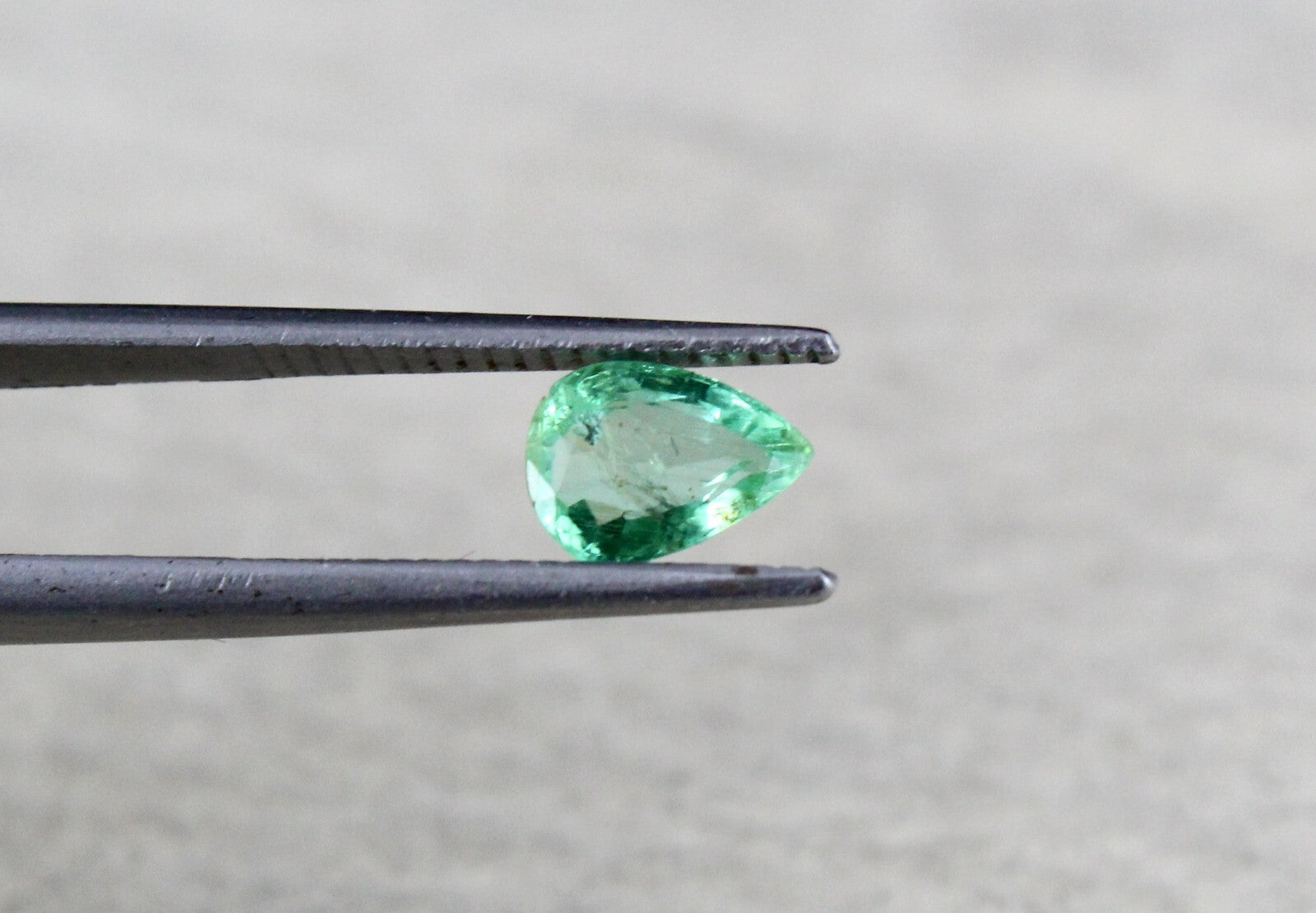 Natural Colombian Emerald 1.76 Ct Pear Oval Gemstone Pendant Ring 2 Pcs