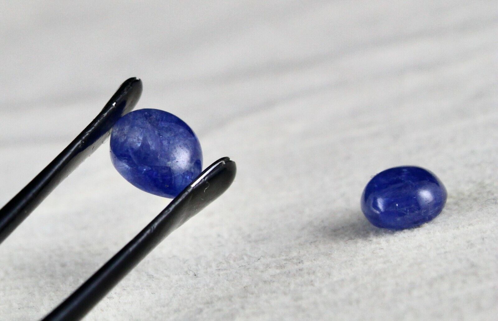 Natural Blue Sapphire Oval Pair 6.89 Carats Untreated Gemstone Earring Designing