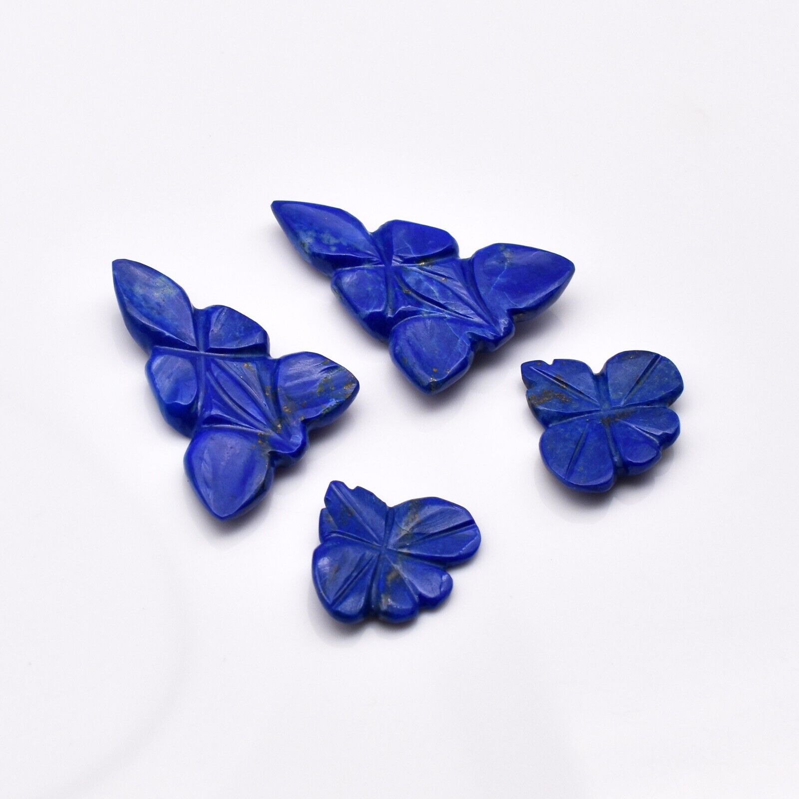 Natural Lapis Lazuli Engraved 24.60 Ct Gemstone For Earring Designing Jewelry