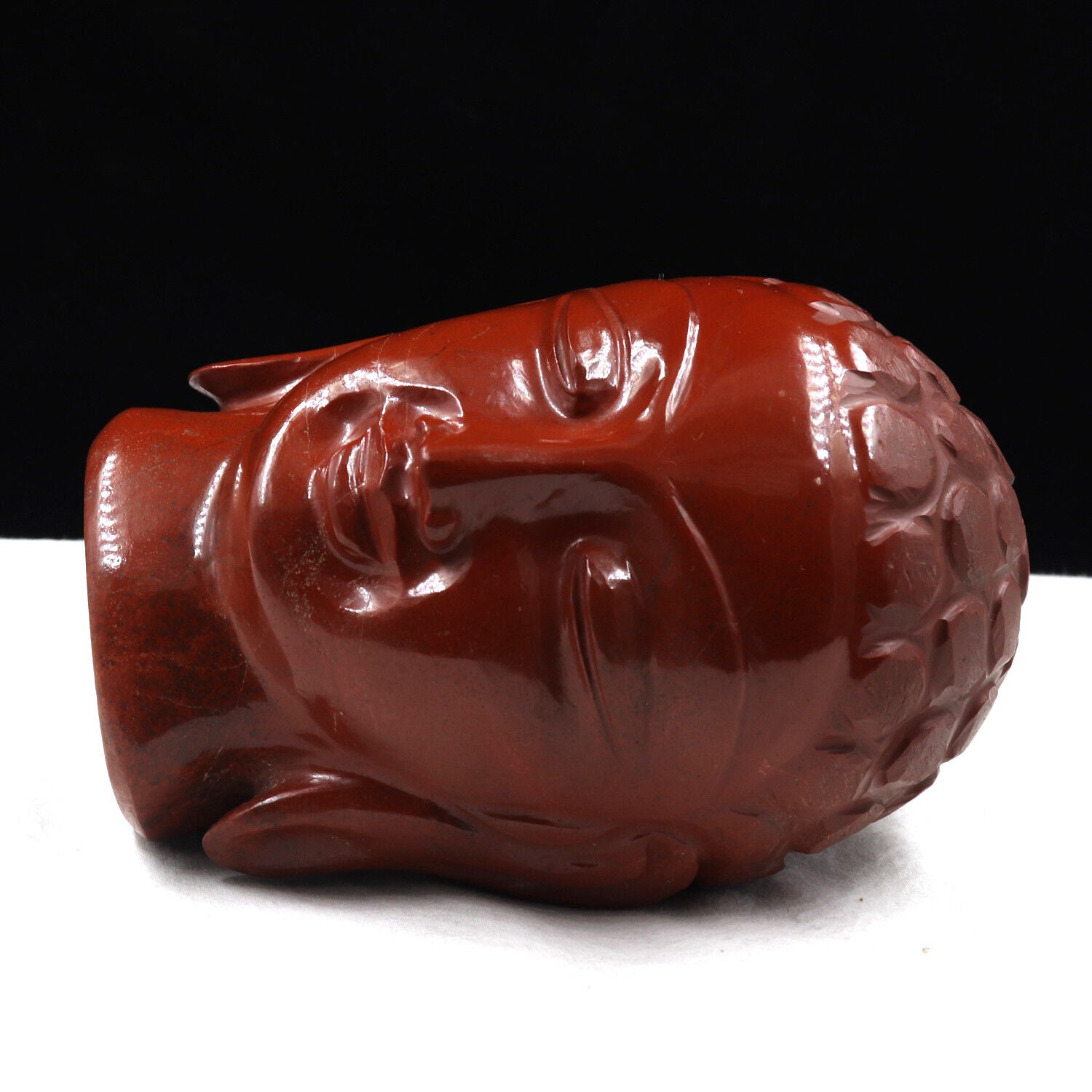 NATURAL RED JASPER BUDDHA HEAD 5325 CARATS GEMSTONE STATUE FOR HOME DECOR