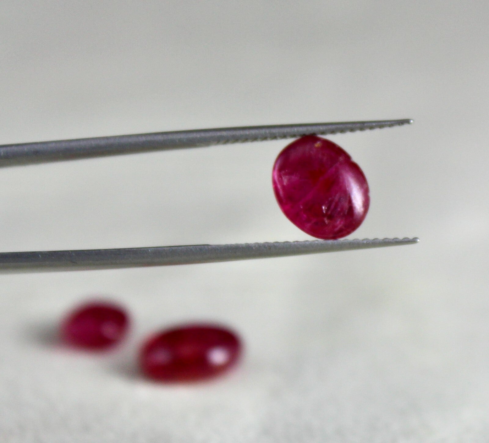 Certified Natural Ruby 12.23 Ct Oval Cabochon Loose Gemstone For 3 Stone Ring